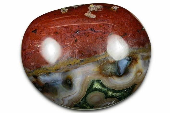 Polished Ocean Jasper Stone - Madagascar #329941